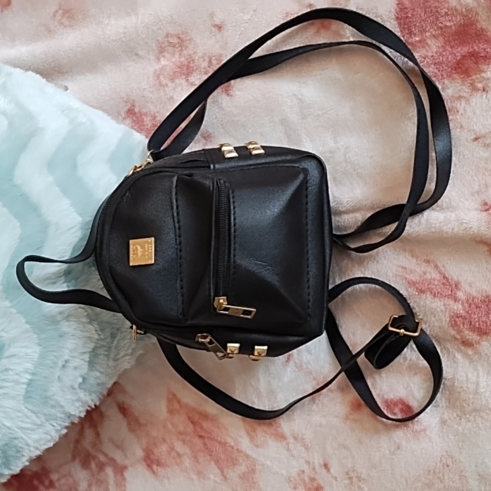 Mini Black Studded Backpack 🎒 Bag